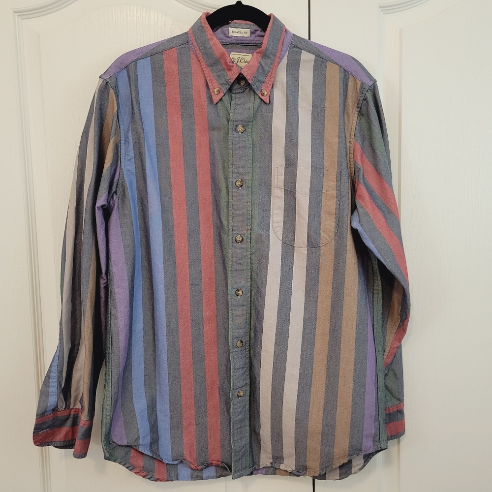 J. Crew Colorful Striped Oxford Button-Down Shirt